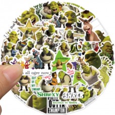 Set 50 Stickers Shrek Fiona Burro Película Pegatinas Ogro